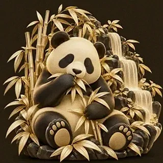 Panda eating bamboo — Kingmaker Casino
